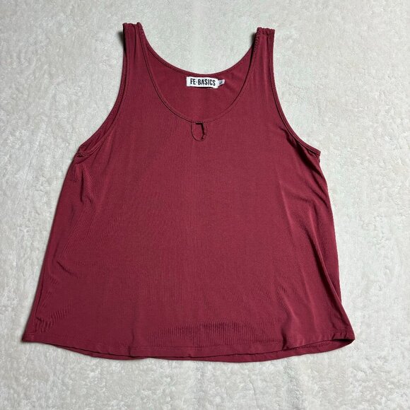 Fighting Eel Tops - Fighting Eel Womens FE Basics Tank Top Size Large Sleeveless Modal Staple Layers